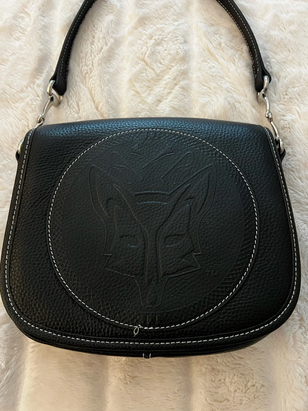 Tucker Tweed Equestrian Black Foxhunting Camden Crossbody Bag